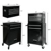 Maggift Tool Boxes, Portable Rolling Tool Chest with 6 small drawers and a large shelf, Wheels, Metal Closure for, Garage, Blue, 20.9"*13"*42.9" - 2 of 3