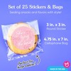 Big Dot of Happiness She's Tying the Knot Pink Bow Stickers and Clear Cookie Bags, Cellophane Treat Bags 4.25x7 IN for Candy or Baked Goods - 25 Count - 4 of 4