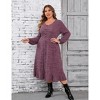 Plus Size Women's Button Pocket Midi Sweater Dress - 4 of 4