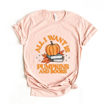 Simply Sage Market All I Want Is Pumpkins And Books Short Sleeve Tee