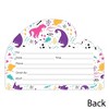 Big Dot of Happiness Roar Dinosaur Girl - Shaped Fill-in Invites - Dino T-Rex Baby Shower or Birthday Party Invite Cards with Envelopes - Set of 12 - 3 of 4