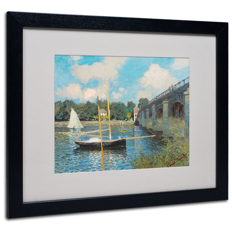 Trademark Fine Art -Claude Monet 'The Bridge at Argenteuil' Matted Framed Art, 2 of 5
