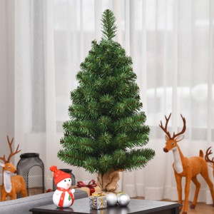 Costway 2/3Ft Season Decoration PVC Artificial Small Christmas Tree - 1 of 4