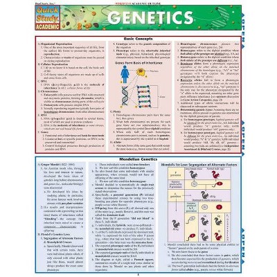 Genetics - (Quickstudy: Academic) by  W Randy Brooks (Poster)