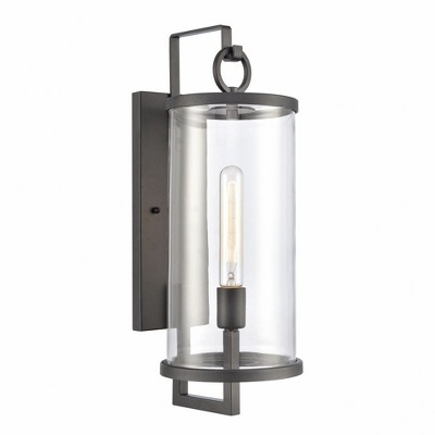 Elk Home Hopkins 1 - Light Wall Light in  Charcoal Black