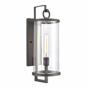 Elk Home Hopkins 1 - Light Wall Light in  Charcoal Black - 1 of 4