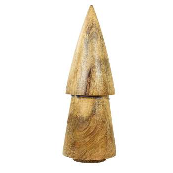 Ganz 7.5 Inch Small Mangowood Tree Smooth Wood Grain Tree Sculptures
