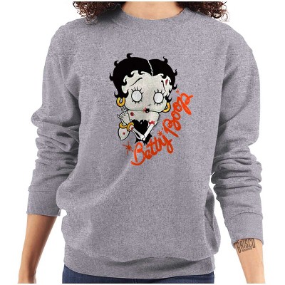 Betty Boop Zombie Cartoon Skeleton Women Crewneck Sweatshirt Brisco Brands