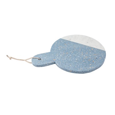 12" Terrazzo and Marble Round Serving Paddle Board - Thirstystone