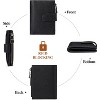 BEAFUP Women's Genuine Leather Wallet,Compact Size Wallet, RFID Blocking,with 14 Slots and 2 Zippered Pockets & Zipper Coin Pouch - 4 of 4