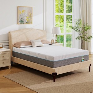 Dyonery 12 Inch Memory Foam Mattress Hybrid Mattresses Cooling Gel Therapeutic Extra Firm Comfort&Support for Back Pain Pressure Relief - 1 of 4