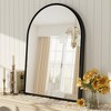 Apmir Arched High-Strength Tempered Glass and Aluminum Alloy Framed French Cleat Mounted Wall Decor Bathroom Vanity Mirror with 5-Year Warranty - 4 of 4