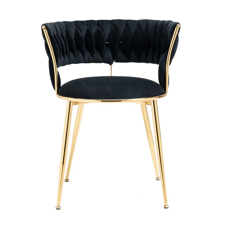 Set of 2 Modern Velvet Upholstered Accent Chair with Tufted Backrest-ModernLuxe, 5 of 12