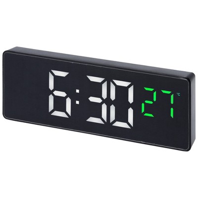 Unique Bargains Plastic Digital Corded Adjustable Accurate Dimmable Electric Alarm Clock 6.3 x 2.4 x 1 inch