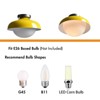 Claxy Modern Yellow Barn Ceiling Light Fixture Opal Glass Shade - 4 of 4