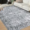 Vintage Medallion Throw Rug - Non-Slip, Machine Washable Area Rug for Living Room, Bedroom, Kitchen,Gift for Home Decor - 2 of 4
