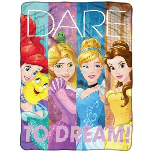 Northwest Disney Princess Micro Raschel Throw Blanket, 46" x 60", Dreamers - 1 of 4