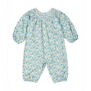 Girl ' Long-Sleeve Liberty Smocked Playsuit - Petit Confection - 1 of 2