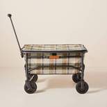 Fall Plaid Collapsible Utility Wagon Green/Cream/Almond/Blue - Hearth & Hand™ with Magnolia