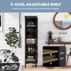 Tangkula Freestanding Bathroom Storage Cabinet Tall Narrow Storage Cabinet with 1 Adjustable Shelf 1 Drawer and 2 Doors Gray/Coffee/Black/White - 4 of 4