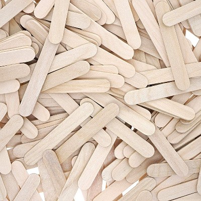 Bright Creations 300 Count Mini Popsicle Sticks, Natural Wood Craft Bulk Ice Cream Stick, 2.5 x 0.4 inches