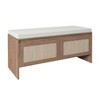 Hrinhom 39.4" W Rattan Storage Bench With Cushion,Shoe Cabinet, Entryway Seat - 4 of 4