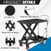 Hydraulic Lift Table, 1100 Lbs Hydraulic Table Cart, Single Scissor Lift Cart 35.4" Lifting Height with 4 Wheels & Non-Slip Pad for Material Handling - 4 of 4