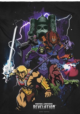 Intimo He-Man Masters of the Universe Revelation Poster Super Soft And Cuddly Plush Fleece Throw Blanket Black