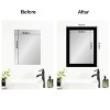 Amanti Art Mirror Makeover Bathroom Mirror Frame Border Kit  - Fully Assembled Peel and Stick Frame - Mirror NOT Included - Brushed Metallic Trim - 4 of 4