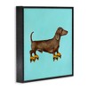 Stupell Industries Funny Dachshund On Roller Skates, 12" x 12" - 3 of 4