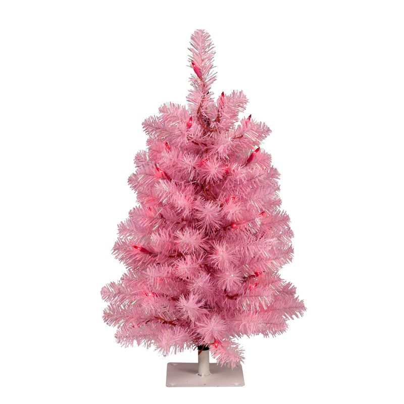 Vickerman Pink Pine Artificial Christmas Tree, 1 of 5