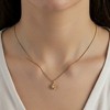 Anna-Kaci Women's Dainty Flower Pendant Necklace with Crystal Center and Fine Chain Design 18in - Gold - 4 of 4
