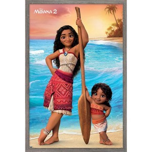 Trends International Disney Moana 2 - Moana and Simea Framed Wall Poster Prints - 1 of 4