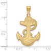 Black Bow Jewelry 14k Yellow Gold Plated Sterling Silver Navy Midshipmen NCAA Extra Large Pendant - 2 of 3