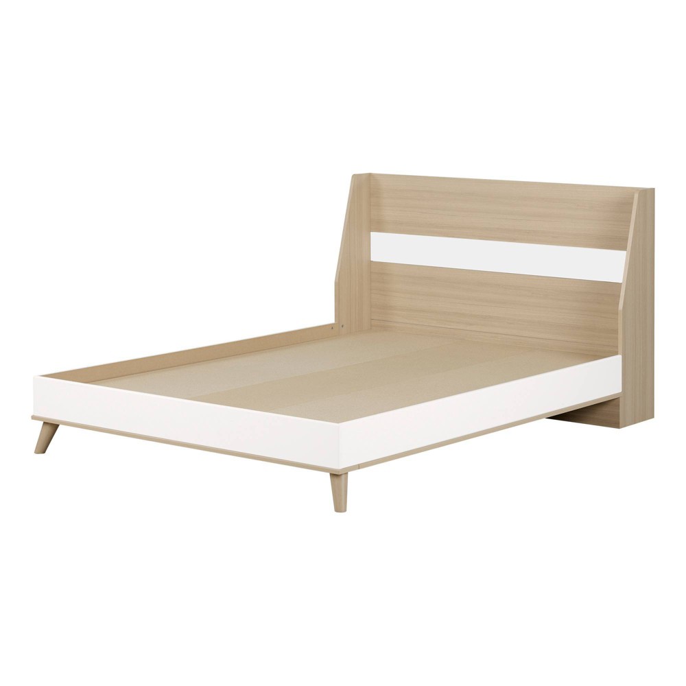 Photos - Bed Frame Full Yodi Complete Kids' Bed Soft Elm and Pure White - South Shore