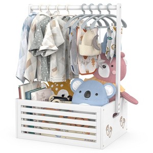 Wooden portable gift basket, sturdy and stylish, suitable for storing gifts - 1 of 4