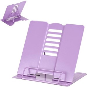 Metal Book Stand Adjustable Book Holder for Reading, Sturdy & Durable for Cookbooks, Textbooks, Magazines on Counter - 1 of 4