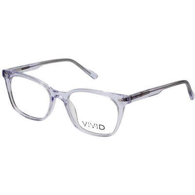 Vivid Designer Reading Blue Light Blocking Eyeglasses 912 Crystal Blue 51 mm