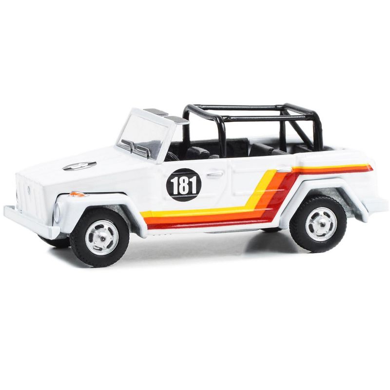 1974 Volkswagen Thing (Type 181) #181 White with Stripes "All Terrain" Series 15 1/64 Diecast Model Car by Greenlight, 2 of 4