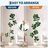 5FT/6FT/7FT Fiddle Leaf Fig Artificial Tree & White Planter with Moss - Floor Plant for Indoor Decor - Fake Plant with Realistic Details - 3 of 4