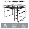 INFURNIC Beds Metal Loft Bed Full Size with Safety Guardrails Flat Ladder and Under-Bed Storage for Kids and Adults, Black, 77.56"*56.5"*61.81" - 3 of 4