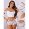 Allegra K Women's Full Coverage Transparent Lace Mid-Waisted Breathable Briefs - 3 of 4