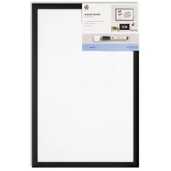 U Brands 23"x35" Magnetic Dry Erase Board Black Wood Frame with Marker