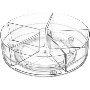 LunaLulinlk Round Plastic Lazy Susan Turntable Food Storage Container for Kitchen (5 Removable Bin, 1 Pack) - 1 of 4