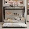 Okak Twin/Full Robust Metal Bunk Bed with Ladders & Rolling Trundle,Contemporary Bed Frame for Bedroom,Dormitory - 2 of 4