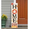 HomeRoots 36" Black Off White And Orange Solid Wood Home Sweet Leaves Porch Sign - 2 of 4