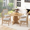 KTMBDW 5-Piece Dining Table Set with 4 Upholstered Chairs, Wood Extendable Dining Table with 15.7" Leaf for Extra Seating for Dining Room,Living Room - 2 of 4