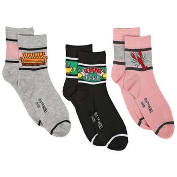 Hypnotic Socks Friends Womens Novelty Quarter Socks | 3 Pairs
