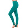INSPIRE CHIC Women's Elastic Waistband Soft Gym Yoga Cotton Stirrup Pants Leggings - 4 of 4