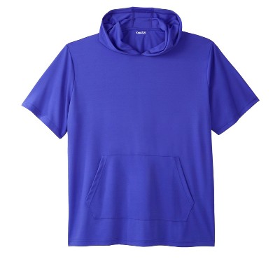 KingSize Men's Big & Tall Moisture-Wicking Longer-Length Short Sleeve  Crewneck Tee - Big - 3XL, Electric Purple